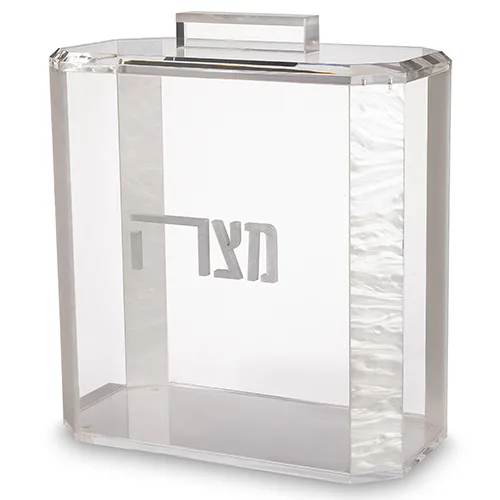 כלי למצה מהודר מאקריליק כיתוב לבן מט 22x26 ס"מ, UK82996, ארט יודאיקה