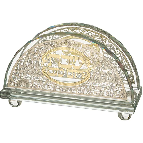 מפיון קריסטל מהודר עם פלקטה"עיטור", UK42735, ארט יודאיקה