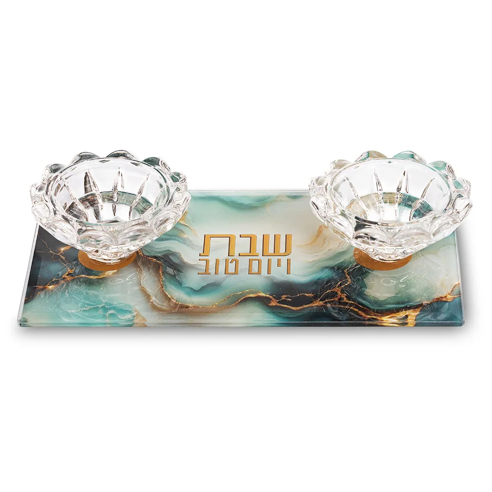 פמוטי זכוכית 10X18 ס"מ, UK82724, ארט יודאיקה