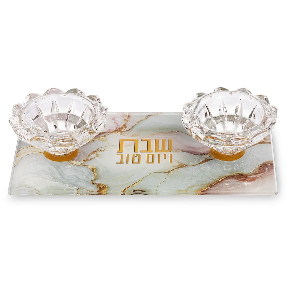 פמוטי זכוכית 10X18 ס"מ, UK82725, ארט יודאיקה