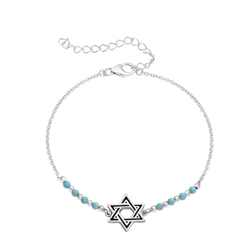 צמיד כסף טהור 925 "מגן דוד", UK80982, ארט יודאיקה