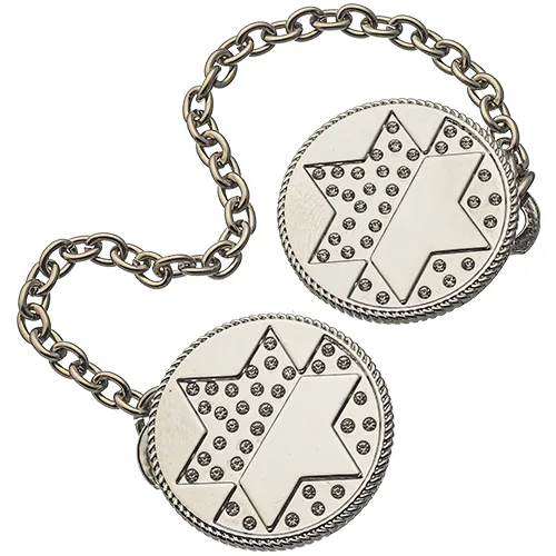קליפס לטלית ניקל עם שרשרת 9 ס"מ, UK35960, ארט יודאיקה