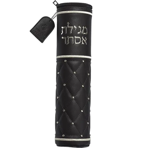 תיק למגילת אסתר פיו עם אותיות בולטות עבור קלף 25 ס"מ, UK66763, ארט יודאיקה