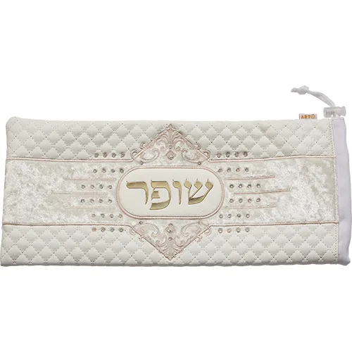 תיק לשופר מהודר דמוי עור עם רקמה 20X42 ס"מ, UK66998, ארט יודאיקה