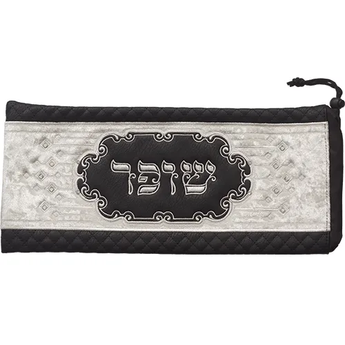 תיק לשופר מהודר דמוי עור עם רקמה 20X42 ס"מ, UK66999, ארט יודאיקה