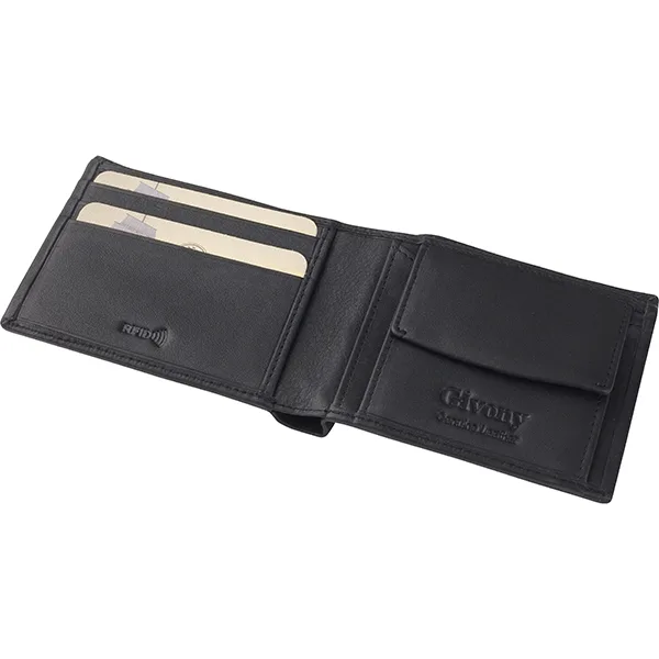 ארנק בטיחות RFID + NFC מעור נייקד תא למטבעות ו-2 תאים לשטרות מבית המותג גבעוני, GV 4940 זיאוס