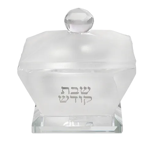 מלחייה קריסטל עם מכסה 4X6 ס"מ, UK81467, ארט יודאיקה