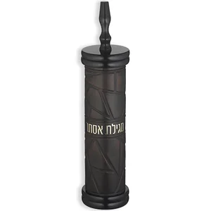 מגילת אסתר רחבה ספרדי קוטר 9 ס"מ עץ עם פלקטה פיו עבור קלף 24 ס"מ, UK82522, ארט יודאיקה