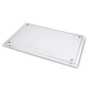 מגש אקריליק לחלה כיתוב כסף 45X30 ס"מ, UK83233, ארט יודאיקה