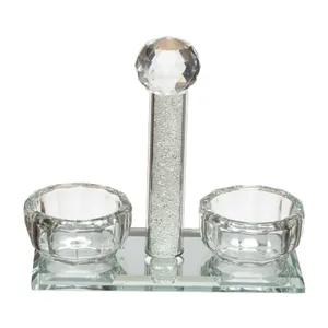 מלחייה קריסטל עם שבבי זכוכית 11x12 ס"מ, UK46463, ארט יודאיקה
