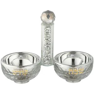 מלחית קריסטל מהודרת אבנים כסף 10x14 ס"מ, UK47812, ארט יודאיקה