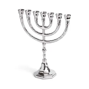 מנורה גימור ניקל 24 ס"מ, UK40027, ארט יודאיקה