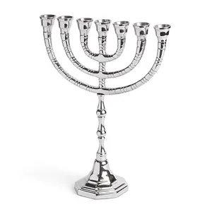מנורה גימור ניקל 28 ס"מ, UK40031, ארט יודאיקה