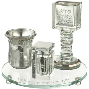 סט הבדלה מהודר מקריסטל 20 ס"מ, UK80062, ארט יודאיקה