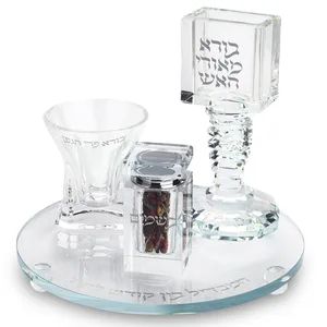 סט הבדלה מהודר מקריסטל 20 ס"מ, UK82887, ארט יודאיקה