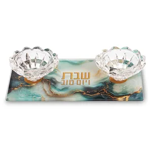 פמוטי זכוכית 10X18 ס"מ, UK82724, ארט יודאיקה