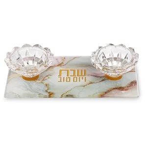 פמוטי זכוכית 10X18 ס"מ, UK82725, ארט יודאיקה