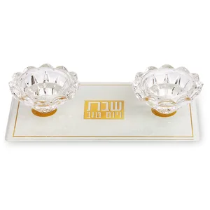 פמוטי זכוכית 10X18 ס"מ, UK82727, ארט יודאיקה