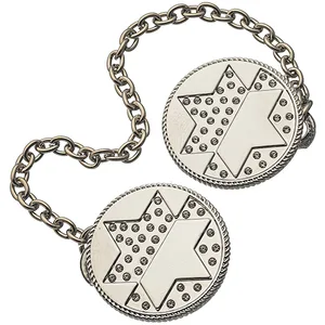 קליפס לטלית ניקל עם שרשרת 9 ס"מ, UK35960, ארט יודאיקה