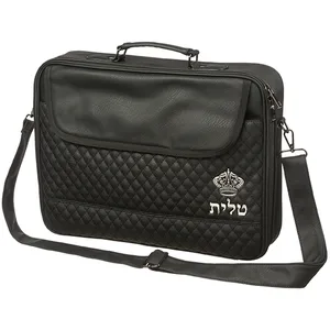 תיק טלית גדול גוון שחור פיו מפואר אותיות בולטות "כתר, UK66379, ארט יודאיקה
