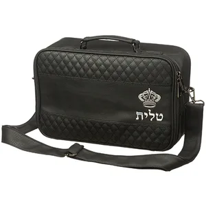 תיק טלית קטן גוון שחור פיו מפואר אותיות בולטות "כתר" כ, UK66380, ארט יודאיקה