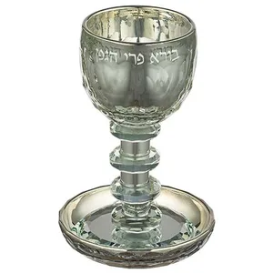 גביע קידוש קריסטל מהודר 16 ס"מ, UK49856, ארט יודאיקה