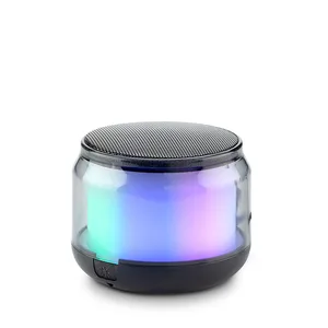 רמקול Bluetooth עגול 3W עם תאורת RGB, 5419 זיאוס