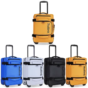 PackRoll - תיק דאפל טרולי רך 21" מתאים לעלייה למטוס של מותג המזוודות החכמות Rollink, 1814 זיאוס