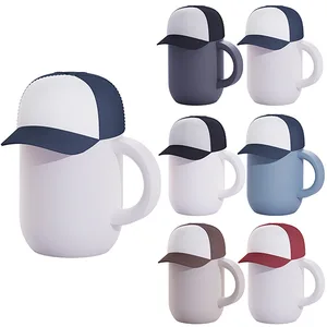 Happy Hats ספל תרמי נירוסטה ציפוי קרמי פנימי PURAMIC מכסה כובע מצחייה 400 מ"ל מבית ASOBU, 6625 זיאוס