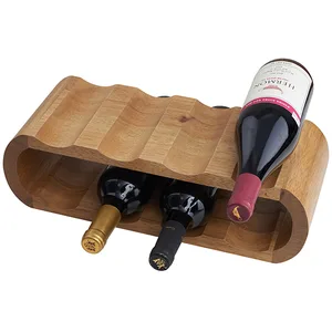 "Wine-Rack" מעמד עץ ל-8 בקבוקי יין עץ איכותי ACACIA, 5278 זיאוס