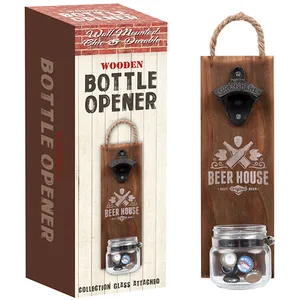 "Beer House" פותחן בקבוקים על לוח עץ מחובר לקיר, 5145 זיאוס