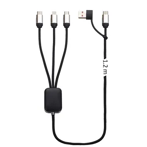 כבל טעינה 5 ב-1 מהיר במיוחד 5A תואם Type-C/iPhone/Android, 5129 זיאוס