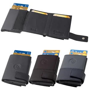 ארנק בטיחות RFID + NFC מעור שולף כרטיסי אשראי ותא למטבעות מבית המותג גבעוני, GV 4939 זיאוס
