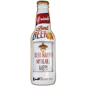"BEER MAKES MY HEART HAPPY" פותחן בקבוקי בירה תלוי על קיר גובה 61 ס"מ, 4499 זיאוס