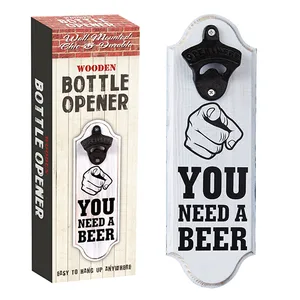 "YOU NEED A BEER" פותחן בקבוקי בירה תלוי על קיר, 4477 זיאוס