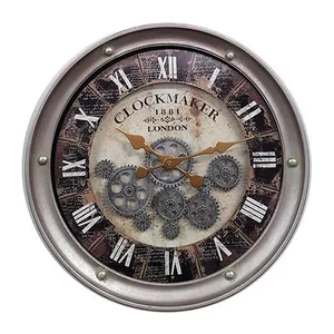 "CLOCKMAKER LONDON" שעון קיר גלגלי שיניים קוטר 43 ס"מ, 4497 זיאוס