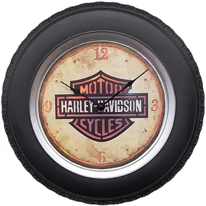 שעון קיר HARLEY הארלי דוידסון עם תאורת לד ע"י שלט רחוק, 4233 זיאוס