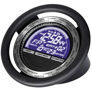 "דרייב" שעון עולם דיגיטלי עגול בעיצוב הגה, 2835 זיאוס