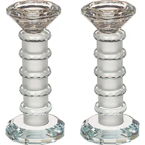 זוג פמוטי קריסטל מהודרים 15.5 ס"מ, UK41089, ארט יודאיקה