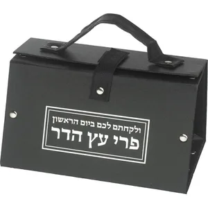 כלי לאתרוג דמוי עור הדפסה כסף 11X19X13 ס"מ, UK81703, ארט יודאיקה