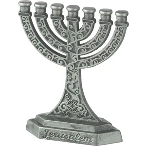 מנורה 7 קנים גימור פיוטר 6 ס"מ, UK42591, ארט יודאיקה