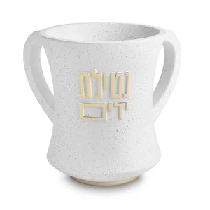 נטלה מהודרת מפולימר גוון לבן מנוקד 12.5 ס"מ, UK82431, ארט יודאיקה
