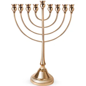 חנוכיה "אור הזהב" מתכת זהב 49ס"מ, UK82049, ארט יודאיקה