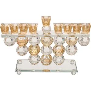 חנוכייה קריסטל מהודרת 19X33 ס"מ, UK40763, ארט יודאיקה