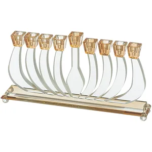 חנוכייה קריסטל מהודרת 19X35 ס"מ, UK81753, ארט יודאיקה