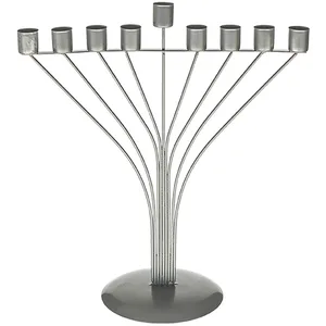 חנוכיית חוטים חבד לשמן - מוכספת 33X50 ס"מ, UK42828, ארט יודאיקה