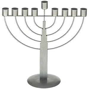 חנוכיית חוטים חצי עגול לשמן - מוכספת 30 ס"מ, UK42822, ארט יודאיקה