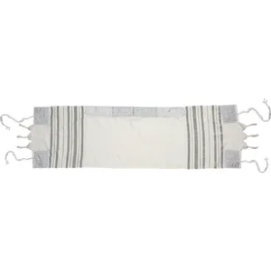 טלית קטן אקרילן 105x30 ס"מ פסים כסף, UK60964, ארט יודאיקה
