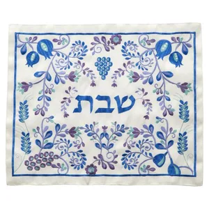 כיסוי חלה בד מהודר עם ריקמה 52X42 ס"מ, UK66284, ארט יודאיקה